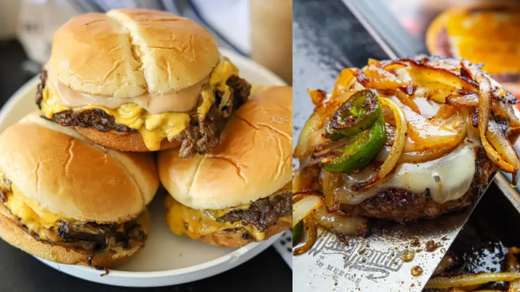 Ultimate Blackstone Smash Burgers Recipe – Crispy, Juicy & Perfect Every Time 12 Blackstone smash burgers recipe on flat top griddle with crispy edges