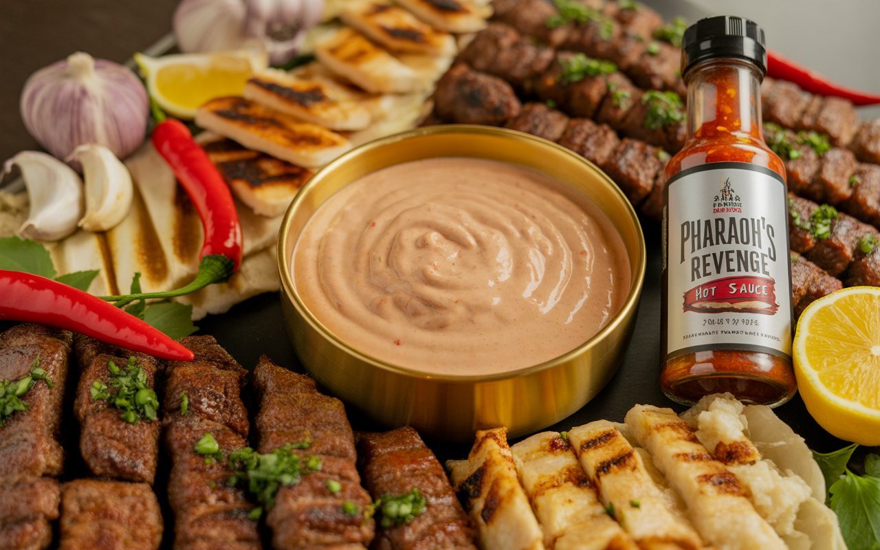 Pharaoh Sauce Recipe 14 Creamy Pharaoh special kebab sauce with herbs, lemon, and Middle Eastern spices.