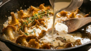 How to Make Rahmschwammerl Recipe 19 Cream added to make sauce