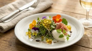 Molecular Gastronomy Recipes 21 Finished molecular gastronomy olive oil pearls served as garnish