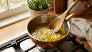 Pharaoh Sauce Recipe 16 Garlic cooking in olive oil for Pharaoh sauce recipe