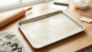 Valentine’s Day Crack Candy – The Sweet & Salty Treat Everyone Is Obsessed With 14 Preparing a lined baking tray for Valentine’s Day crack candy