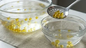 Molecular Gastronomy Recipes 19 Rinsing molecular gastronomy olive oil pearls in clean water
