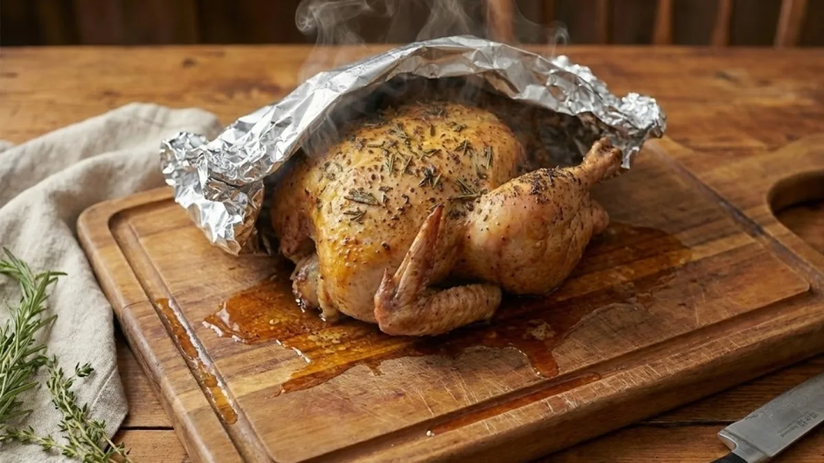 Whole Pheasant Recipes 13 Smoked whole pheasant resting on cutting board before carving