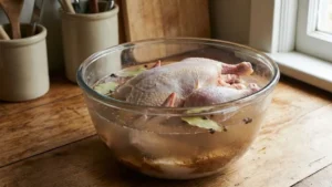 Whole Pheasant Recipes 14 Whole pheasant submerged in brine made with salt and brown sugar before cooking