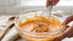 Cookout Sauce Recipe: The Creamy Southern Dip Americans Can’t Stop Loving 17 Worcestershire sauce and apple cider vinegar being poured into the sauce mixture