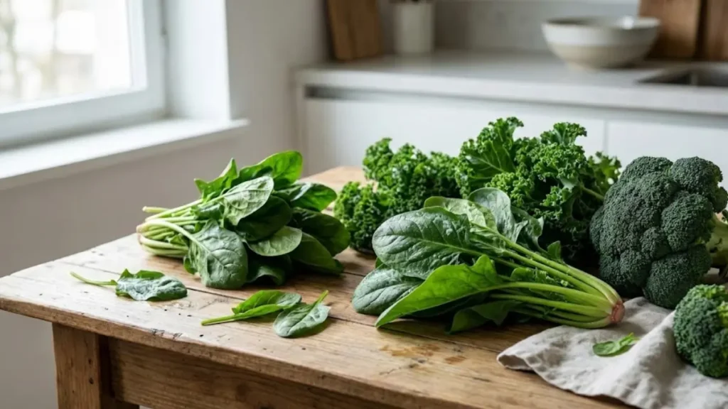 10 Foods That Promote Longevity: Science-Backed Diet for a Longer, Healthier Life 12 Fresh leafy green vegetables like spinach, kale, and broccoli that promote longevity and healthy aging