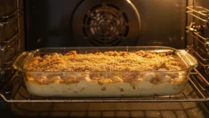 Best Turbriskafil Recipe 21 Turbriskafil baking in oven with golden top.
