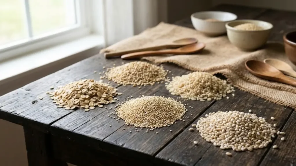 10 Foods That Promote Longevity: Science-Backed Diet for a Longer, Healthier Life 16 Whole grains such as oats, quinoa, and brown rice that promote longevity and gut health
