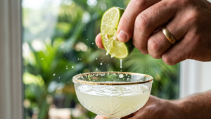 Don Julio Paloma Recipe 8 Adding fresh lime juice to cocktail