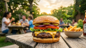 Classic Cookout Recipes 19 Classic cookout burger ready to serve