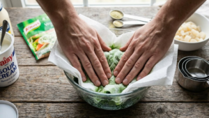 Knorr Spinach Dip Recipe – The Classic Creamy Party Dip Everyone Loves 5 Draining thawed spinach for spinach dip