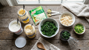 Knorr Spinach Dip Recipe – The Classic Creamy Party Dip Everyone Loves 4 Ingredients needed for Knorr spinach dip recipe