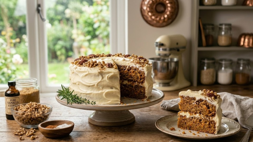 The Famous Lloyd Carrot Cake Recipe 12 Lloyd carrot cake with cream cheese frosting slice