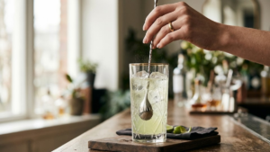 Don Julio Paloma Recipe 10 Stirring Paloma cocktail in glass