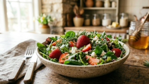 6 Beltane Recipes: Easy & Traditional Dishes for a Magical May Day Feast 13 Fresh spring salad with strawberries and herbs