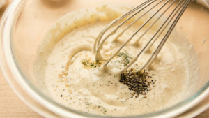 Mazzio’s Ranch Recipe 21 Mixing ranch dressing until creamy