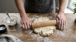 Goode and Co Pecan Pie Recipe 6 Rolling out pie dough for Goode Company pecan pie crust