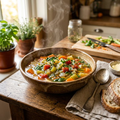 10 Weight Loss Recipes That Are Healthy, Delicious, and Easy to Make 15 Healthy vegetable soup filled with colorful fresh vegetables.